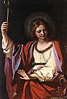 Guercino Canvas Paintings - St Marguerite
